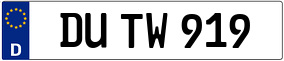 Trailer License Plate